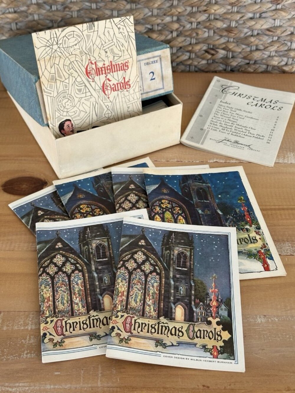 38 Vtg Songbook John Hancock Mutual Life Insurance Co CHRISTMAS CAROLS BURNHAM